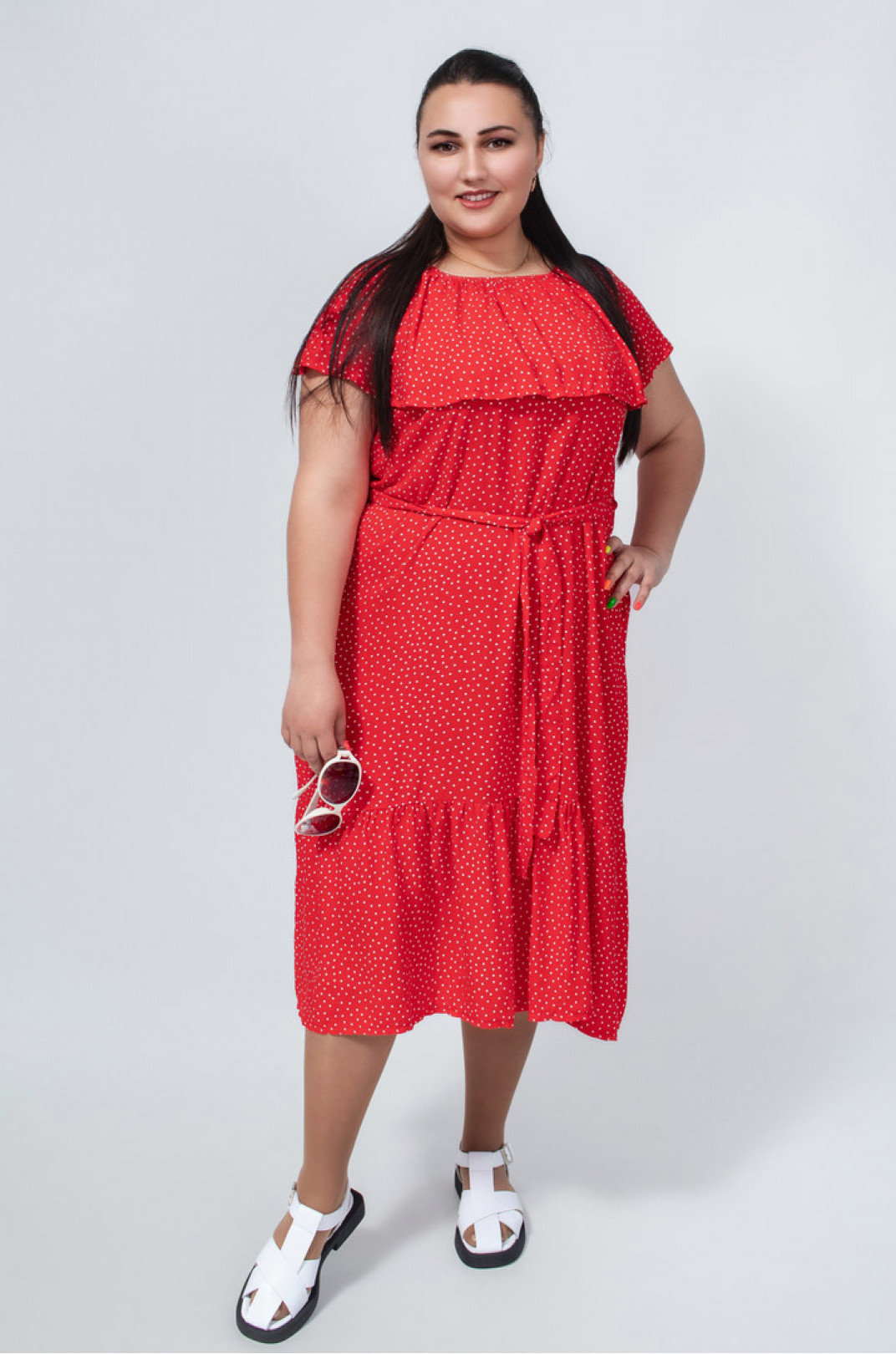 Сарафан-сукня з поясом супер батал