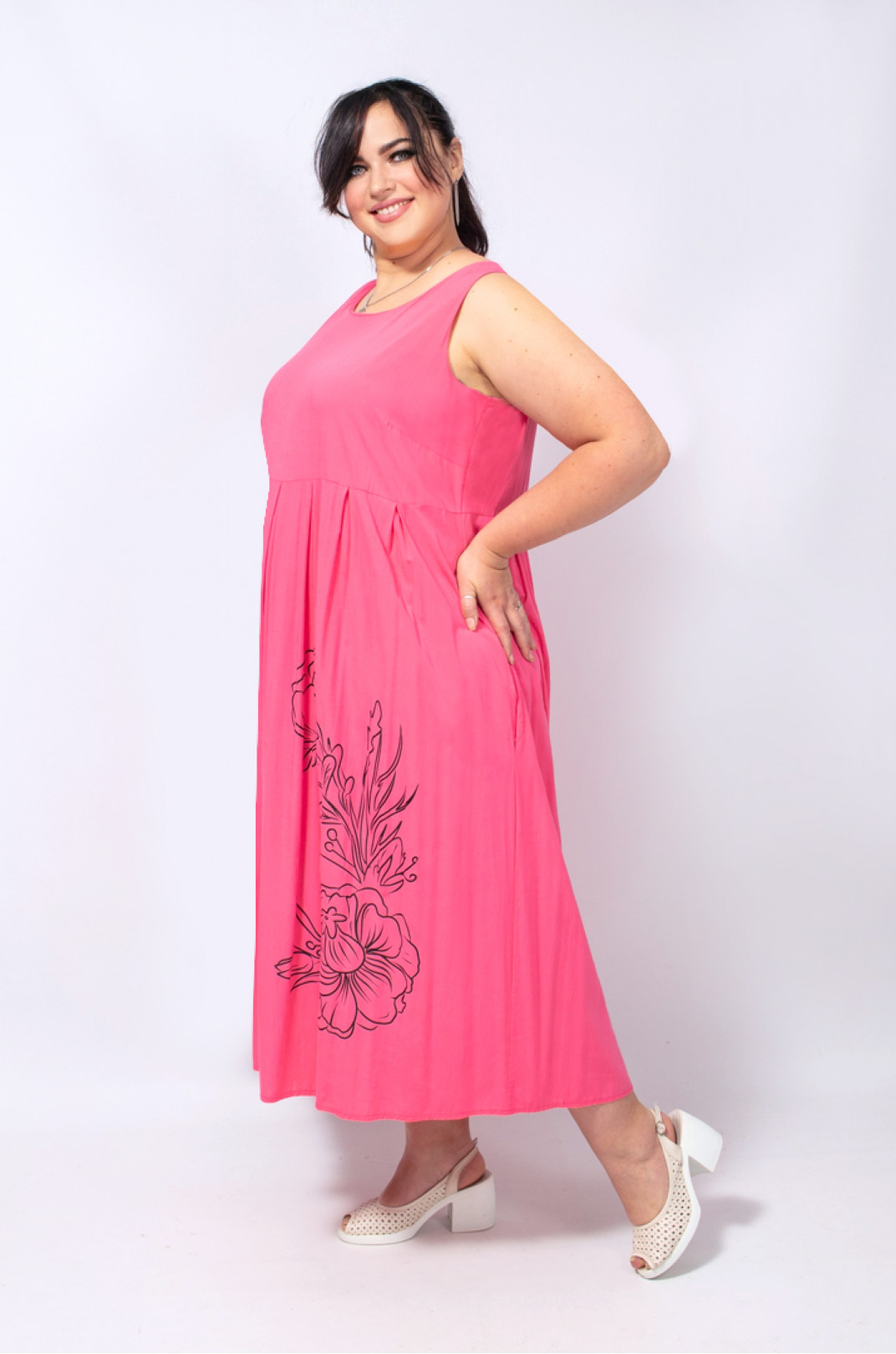 Ніжний сарафан-сукня максі супер батал