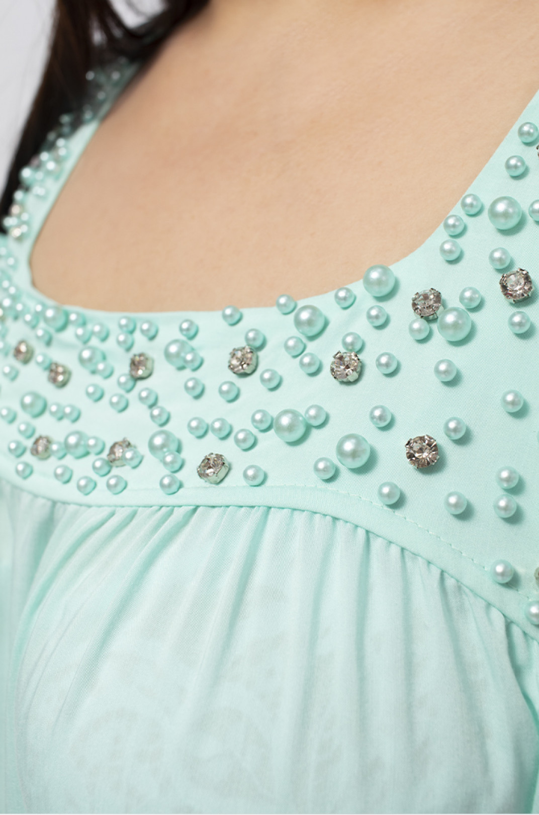 Сарафан-сукня прикрашена перлинами батал