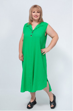 Сарафан-сукня міді жатка яскравого кольору батал