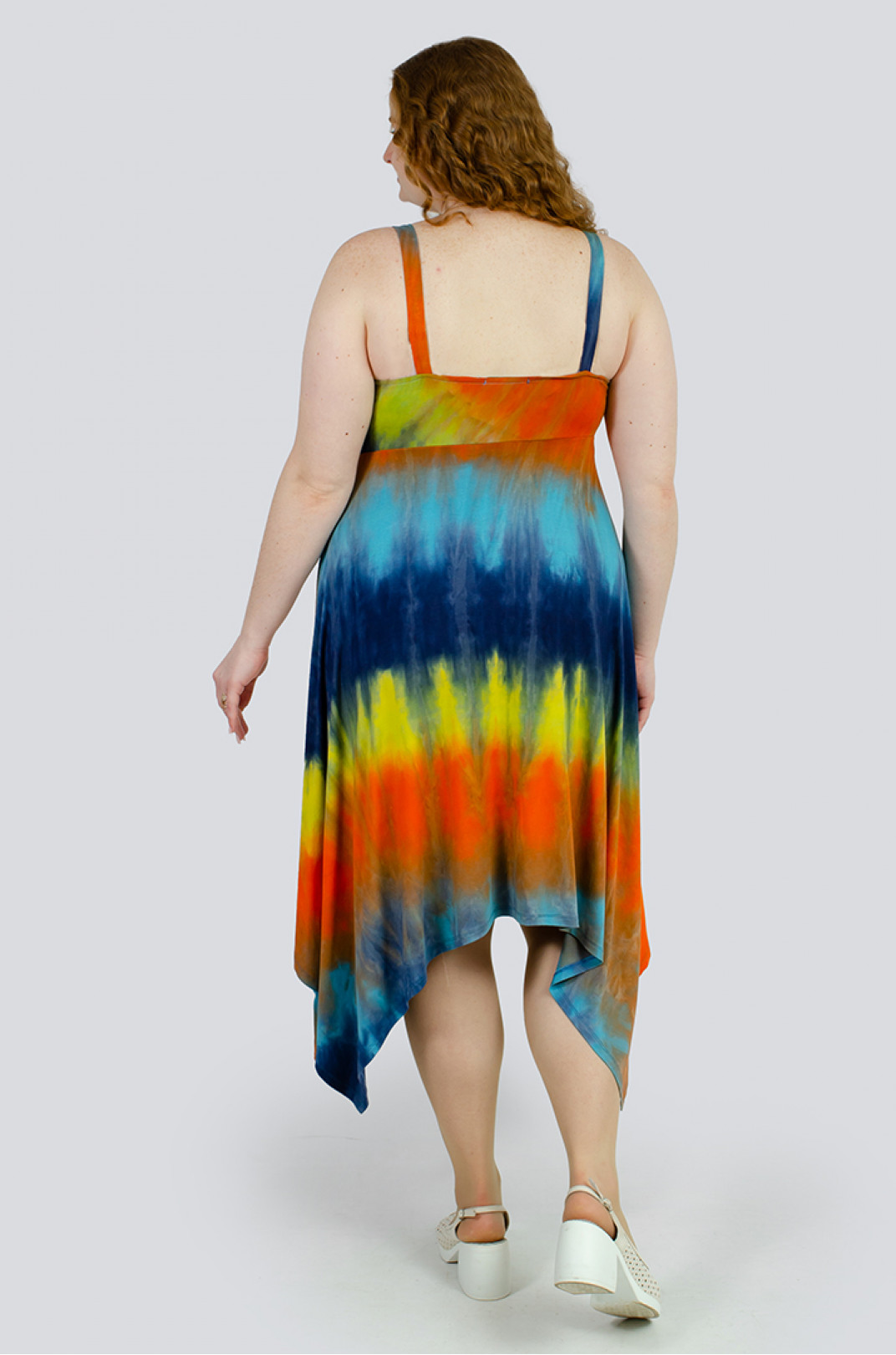 Сарафан-сукня в принт великих розмірів