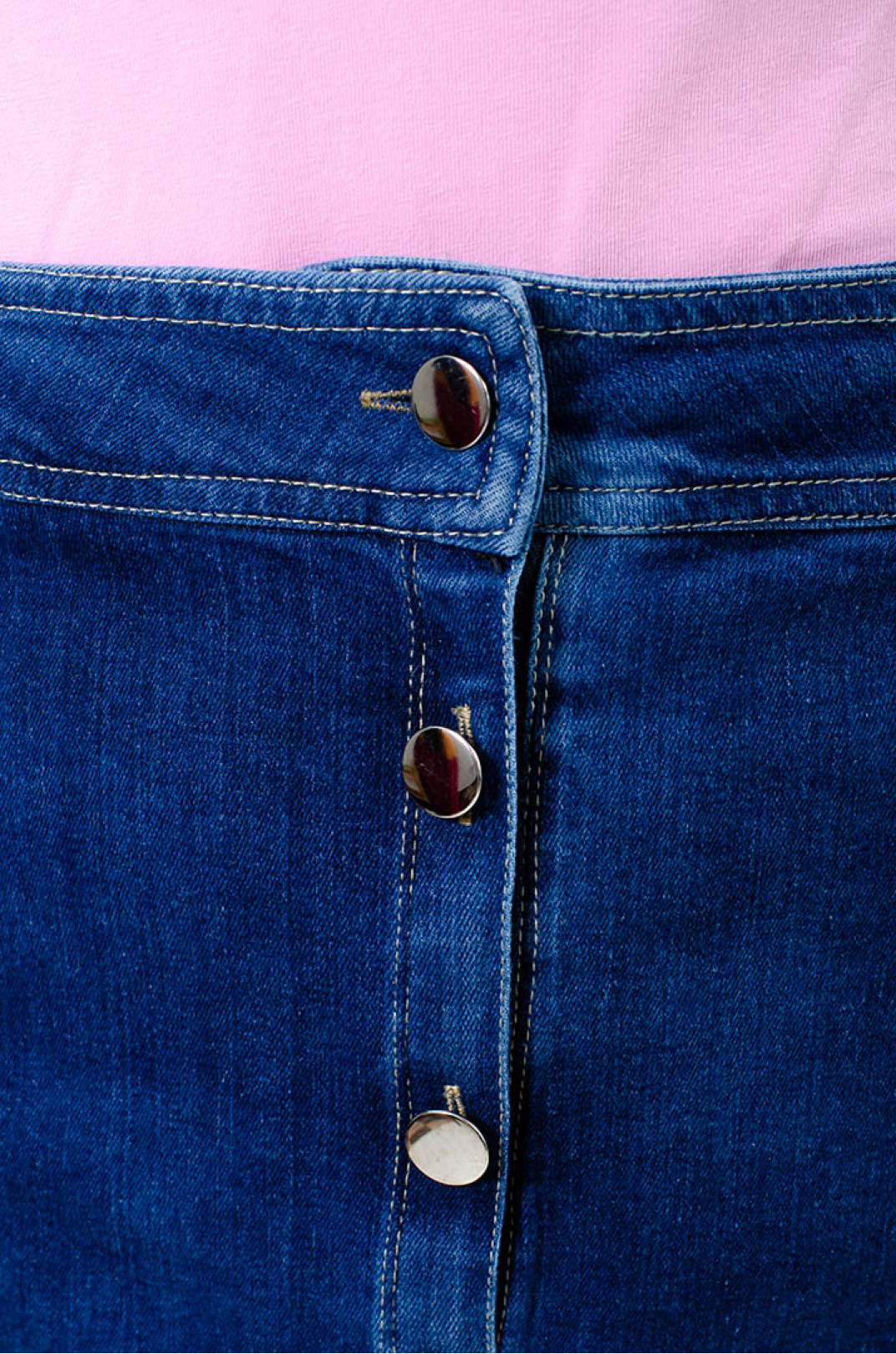 Юбка джинсовая макси на пуговицах батал