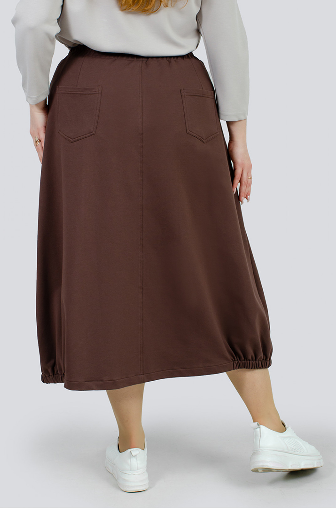 Стильная юбка с карманами больших размеров