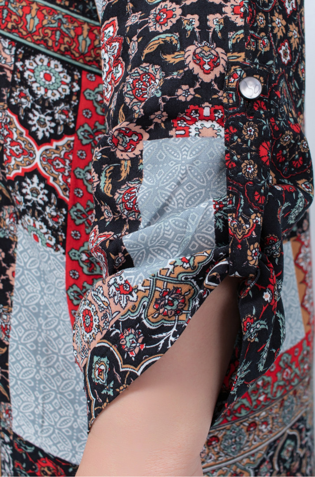 Сукня-сорочка довга в орнамент супер батал