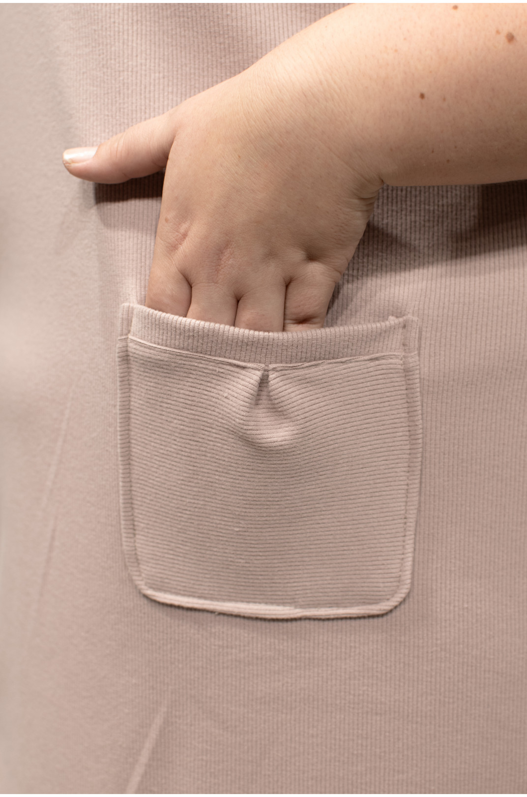 Сукня домашня рубчик з кишенями супер батал