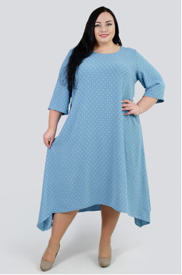 Платье миди в принт больших размеров