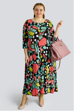 Сукня максі в принт великих розмірів