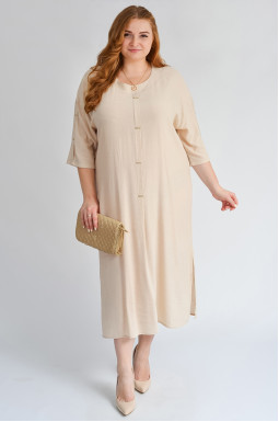 Лаконічна сукня міді з декоративними елементами великих розмірів