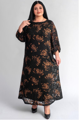 Сукня-двійка з квітковим принтом та вишуканим декором з намистин великих розмірів