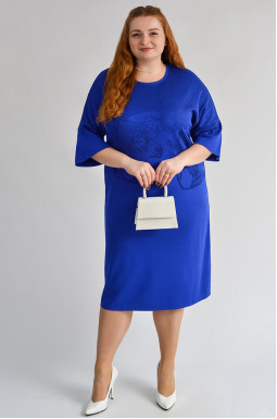 Сукня з фактурним квітковим візерунком і люрексовим блиском великих розмірів