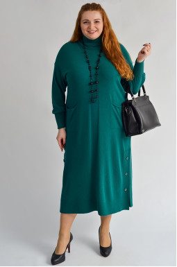 Сукня максі з вертикальною планкою та декоративними ґудзиками великих розмірів