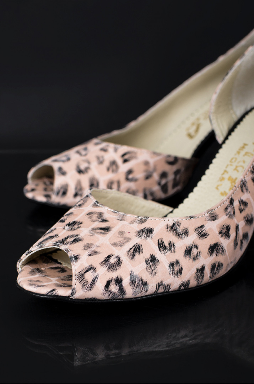 Туфли-лодочки с леопардовым принтом больших размеров