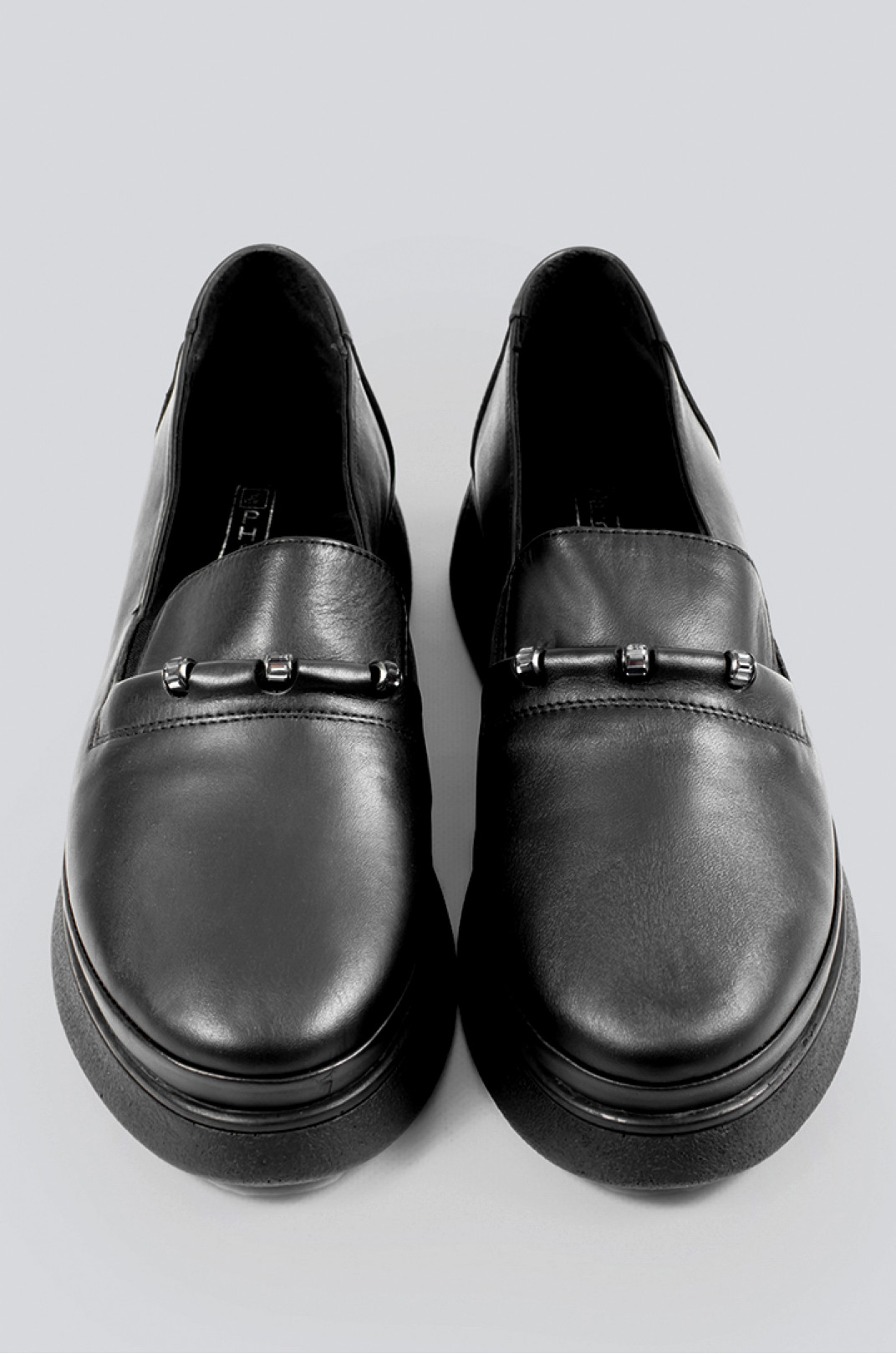 Туфлі чорні з прикрасою великих розмірів