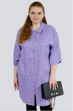 Атласна туніка-сорочка великих розмірів