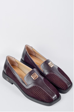 Туфлі класичні в шоколадному кольорі з поєднанням замші та шкіри великих розмірів