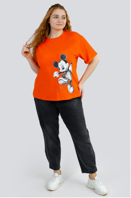 Футболка с микки маусом больших размеров