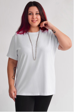 Базова довга футболка в однотонному виконанні великих розмірів