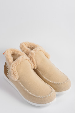 Черевики з валяною фактурою та акцентною п’яткою великих розмірів