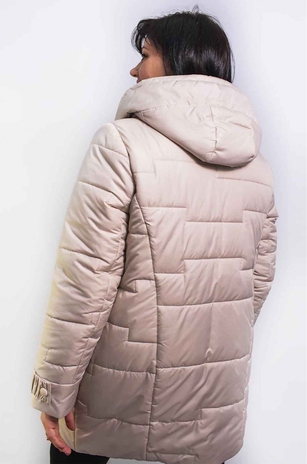 Куртка удлиненная зимняя с карманами супер батал