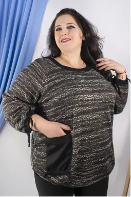 Блуза-двійка з кишенею супер батал