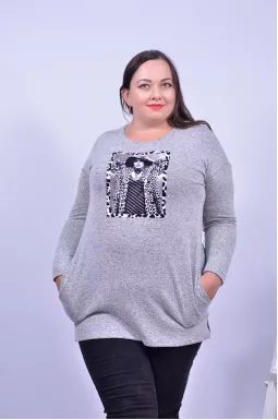 Туника прямая с принтом