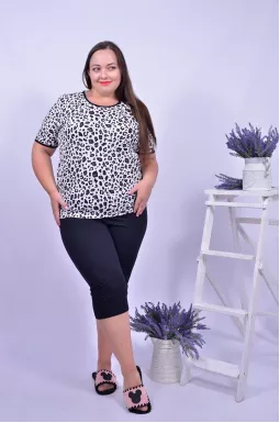 Мягкая пижама капри батал