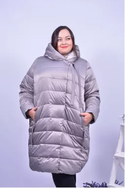 Пальто теплое стеганое супер батал