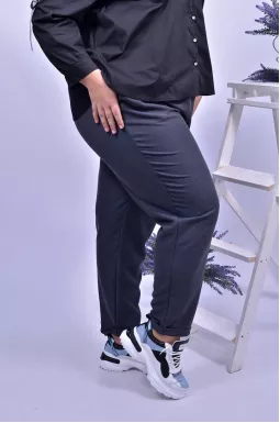 Серые средние брюки супер батал