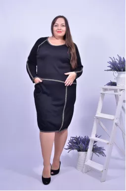 Сукня в'язана балон батал