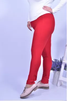 Брюки узкие красные