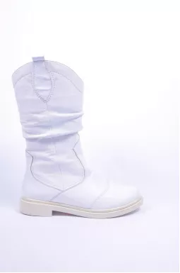 Білі напівчоботи демі великих розмірів 