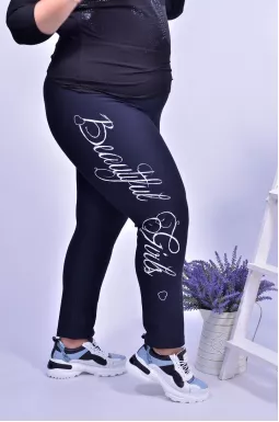 Брюки 7/8 принт батал