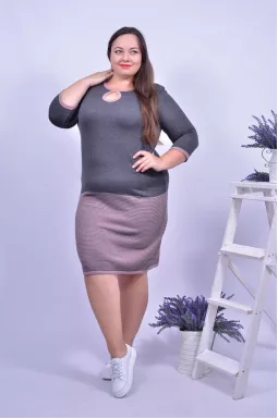 Сукня в'язана тепла батал