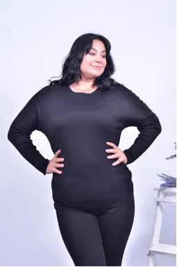  Джемпер з декором батал