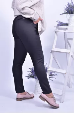 Брюки черные узкие батал