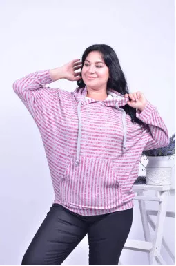 Демісезонне худі у смужку супер батал