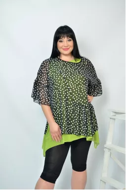 Красива блуза-двійка батал