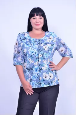 Блуза короткая батал