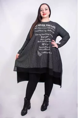 Туника-трапеция удлиненная батал