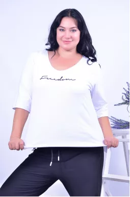 Лонгслів з принтом батал