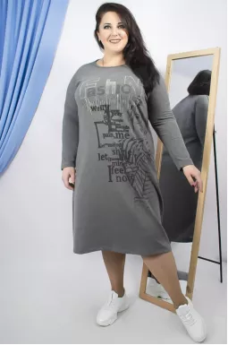 Платье повседневное с принтом