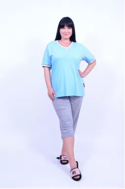 Пижама капри легкая батал