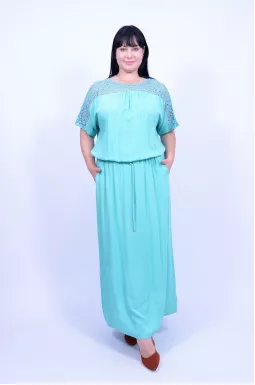 Длинное платье с карманами супер батал