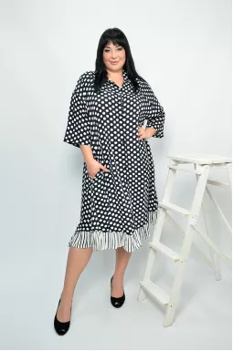 Платье повседневное короткое батал