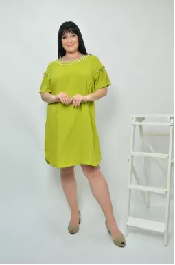 Стильна сукня-туніка батал