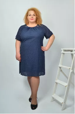 Прямое ажурное платье  супер батал