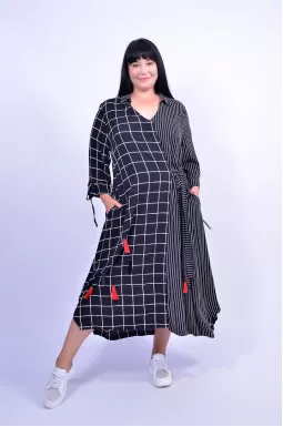 Платье повседневное длинное штапель  батал