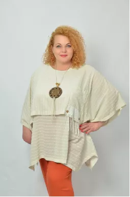 Туника с украшением батал