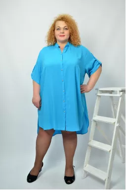 Платье мини рубашка супер батал