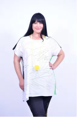 Туника с украшением в комплекте батал